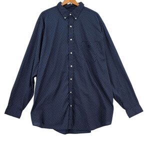 Ralph Lauren Mens 3XLT Navy Long Sleeve Button Down Shirt